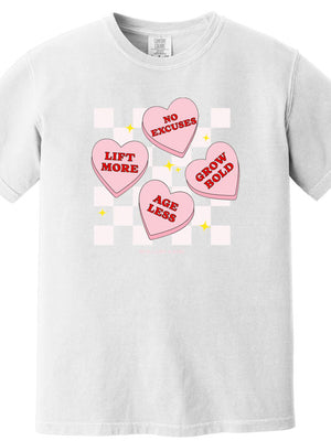 Candy Hearts 100% Cotton T-Shirt