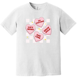 Candy Hearts 100% Cotton T-Shirt