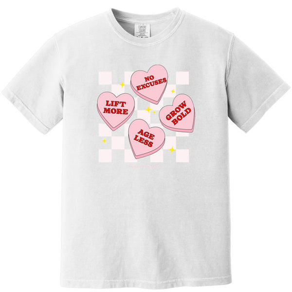 Candy Hearts 100% Cotton T-Shirt