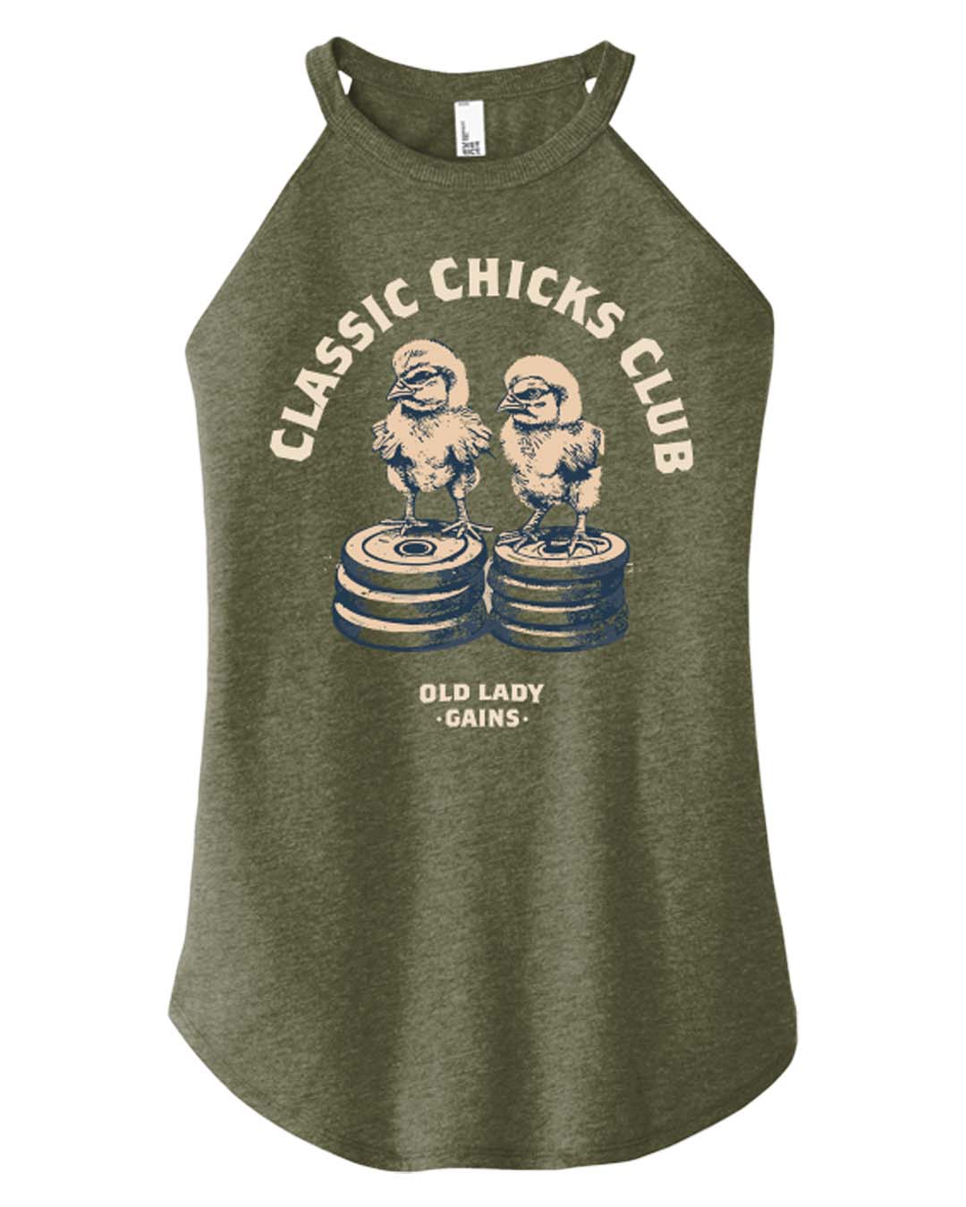 Classic Chicks Halter Tank – Old Lady Gains