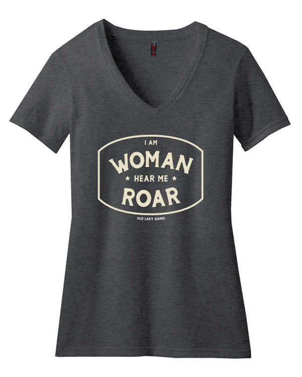 I Am Woman V-Neck Women's Tee