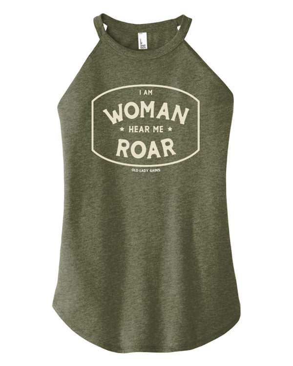 I am Woman Halter Tank