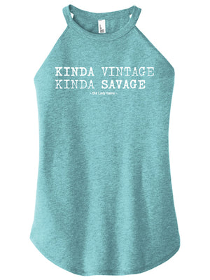 Kinda Vintage Kinda Savage Women's Halter Tank