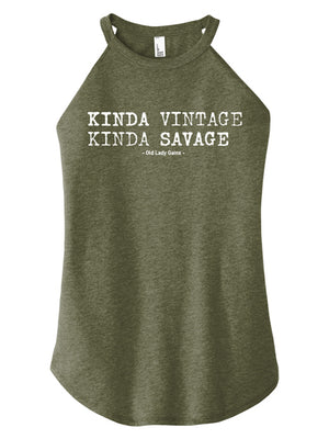 Kinda Vintage Kinda Savage Women's Halter Tank