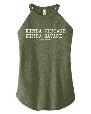 Kinda Vintage Kinda Savage Women's Halter Tank
