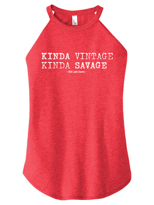 Kinda Vintage Kinda Savage Women's Halter Tank