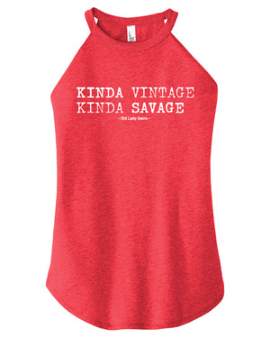 Kinda Vintage Kinda Savage Women's Halter Tank
