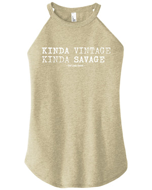 Kinda Vintage Kinda Savage Women's Halter Tank