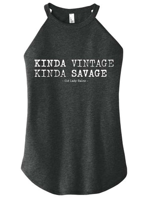 Kinda Vintage Kinda Savage Women's Halter Tank