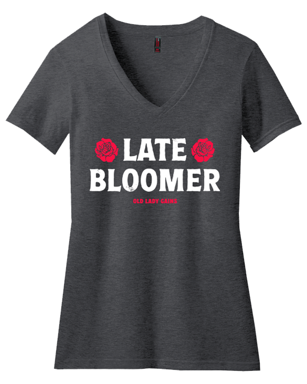 Late Bloomer V-Neck Women's Tee