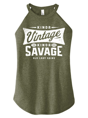 Retro Kinda Vintage Kinda Savage Halter Tank