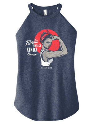Rosie the Riveter Halter Tank for strong, active women over 40
