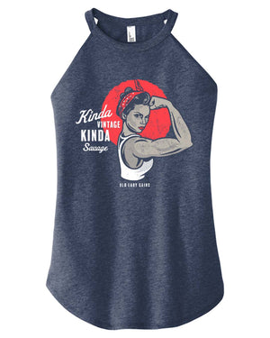 Rosie the Riveter Halter Tank for strong, active women over 40