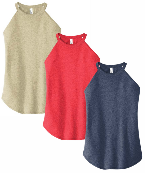 Rocker Tank (3 Pack: Tan Red Navy)