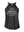 Woman's black halter tank top reading 