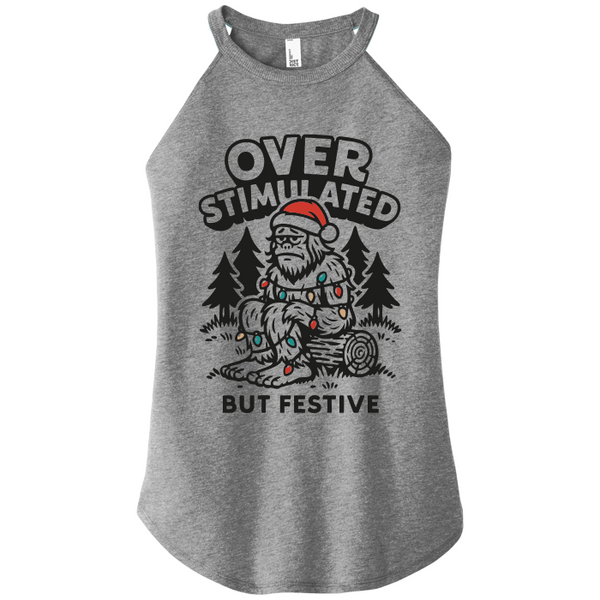 Overstimulated But Festive Women Halter Tank