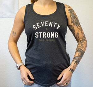 seventy and strong tank top for confident women