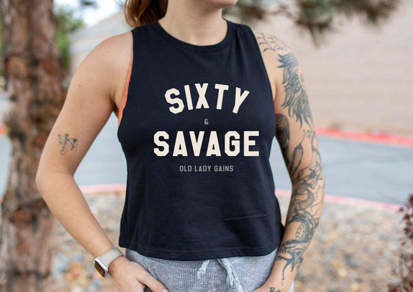 Sixty & Savage shirt for women, bold clothing for celebrating 60 strength and style