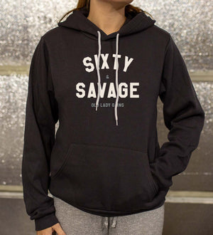 Sixty & Savage sweatshirt for women, bold 60th birthday gift celebrating strength and style