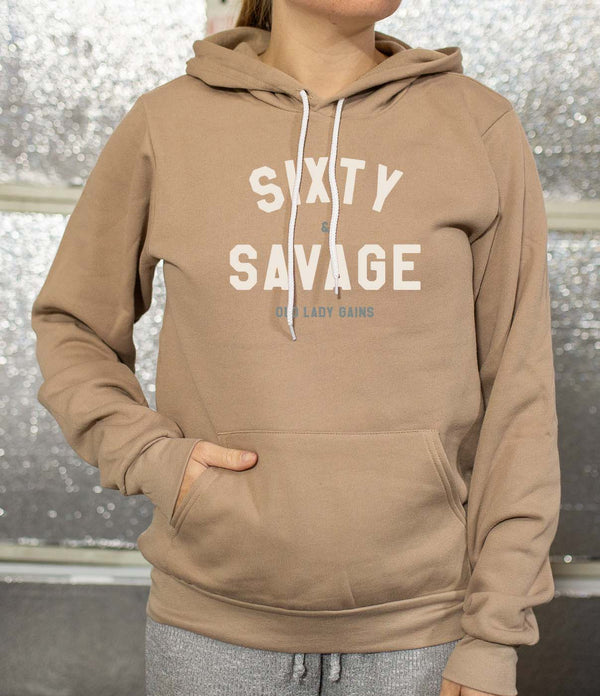 Sixty & Savage sweatshirt for women, bold 60th birthday gift celebrating strength and style