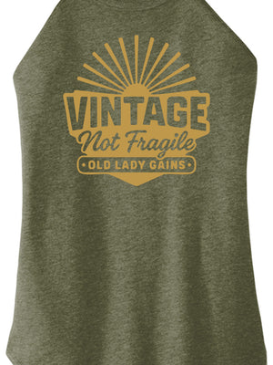 Vintage Not Fragile Women Halter Tank