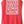Red tank top with 'Works Hard, Plays Harder' text on a white background