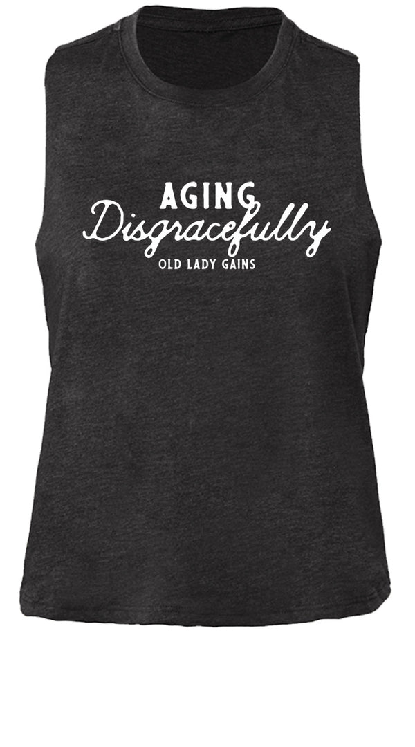 Fun and empowering "Aging Disgracefully" text print