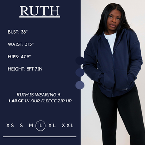 Fleece Zip Up | Navy