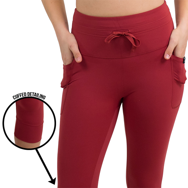 Omni Leggings | Garnet Red