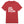 Front view of Age Is No Excuse triblend unisex t-shirt by Old Lady Gains, soft athletic fit in red tri-blend.