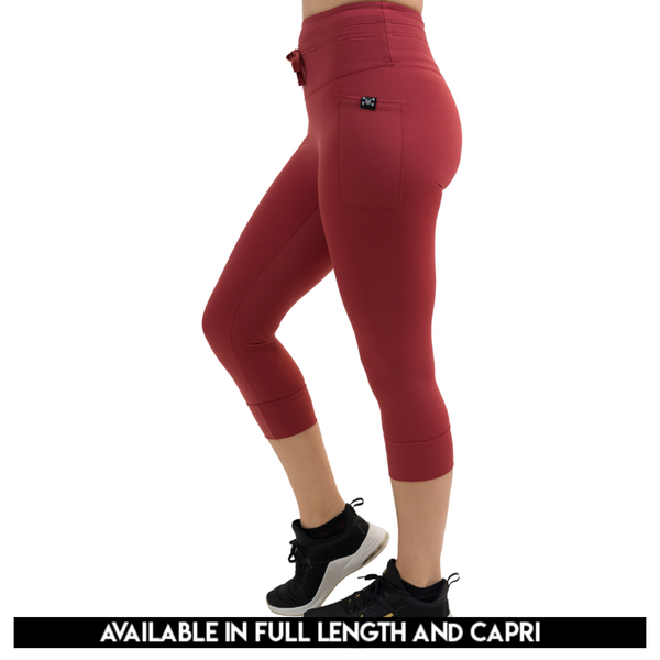 Omni Leggings | Garnet Red