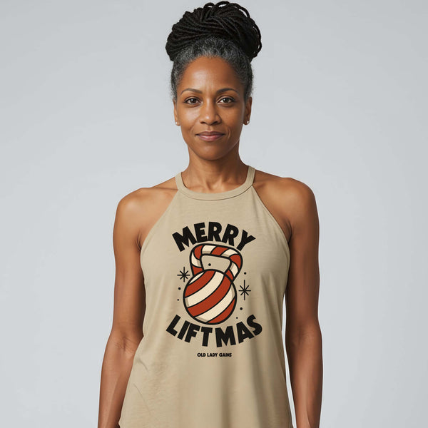 Merry Liftmas Women Halter Tank