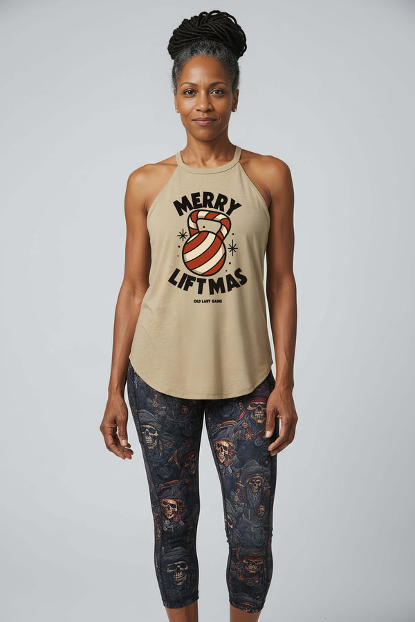 Merry Liftmas Women Halter Tank