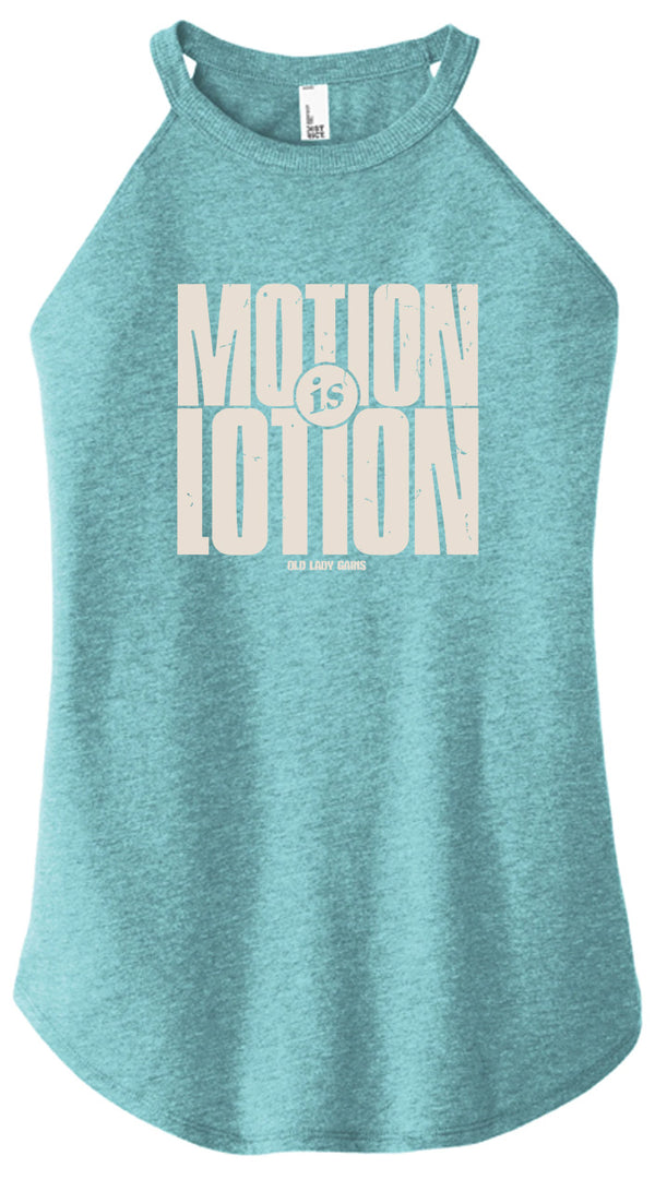 Motion is Lotion Halter Tank