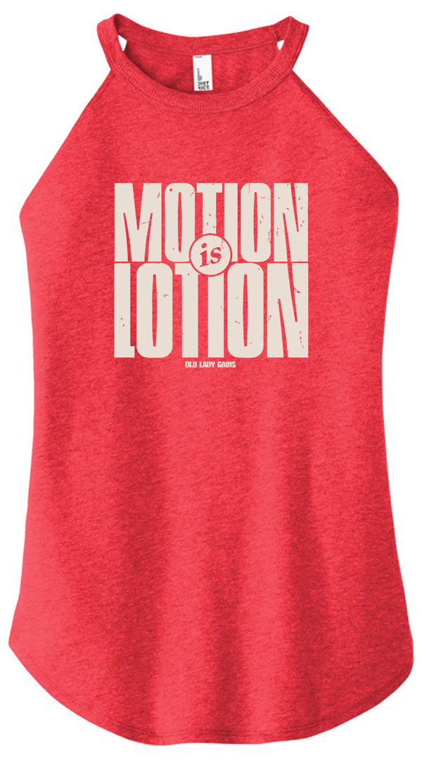 Motion is Lotion Halter Tank