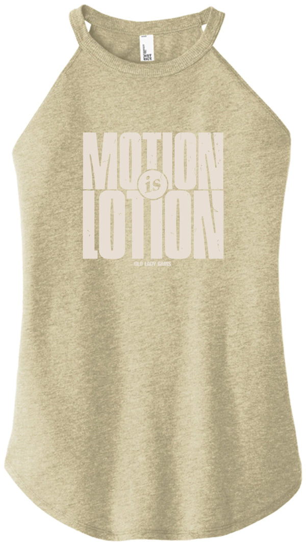 Motion is Lotion Halter Tank