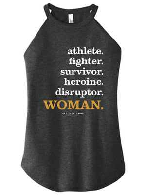 Athlete Fighter Survivor Disruptor WOMAN Halter Tank