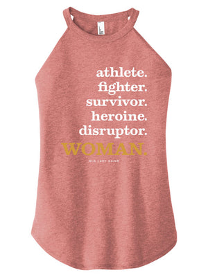 Athlete Fighter Survivor Disruptor WOMAN Halter Tank
