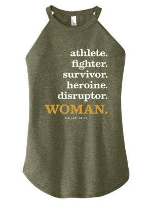 Athlete Fighter Survivor Disruptor WOMAN Halter Tank
