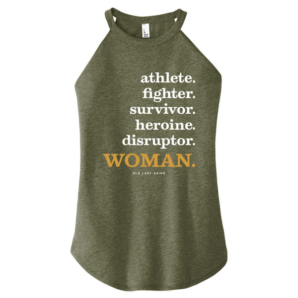 Athlete Fighter Survivor Disruptor WOMAN Halter Tank