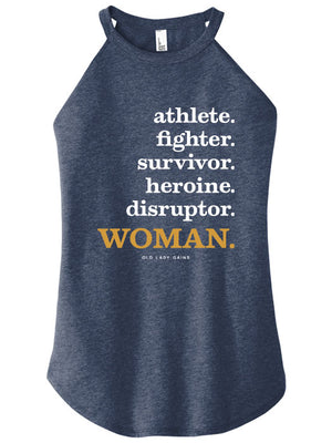 Athlete Fighter Survivor Disruptor WOMAN Halter Tank