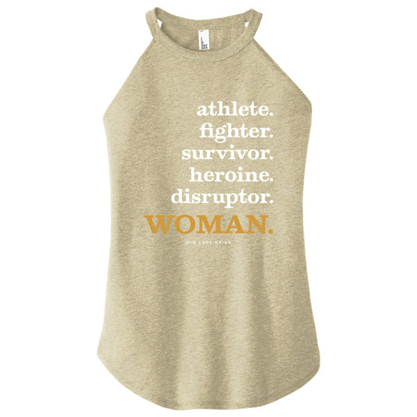 Athlete Fighter Survivor Disruptor WOMAN Halter Tank