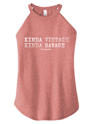 Kinda Vintage Kinda Savage Women's Halter Tank