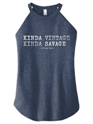 Kinda Vintage Kinda Savage Women's Halter Tank