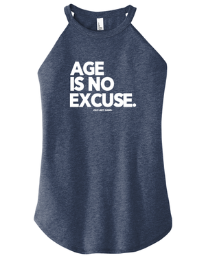 No Excuses Halter Tank for women over 40 – age empowering workout apparel