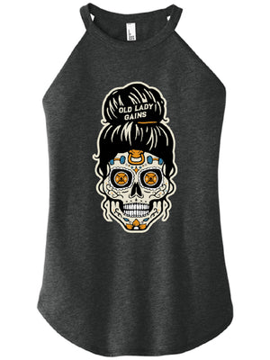 Sugar Skull Halter Tank