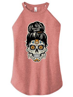 Sugar Skull Halter Tank