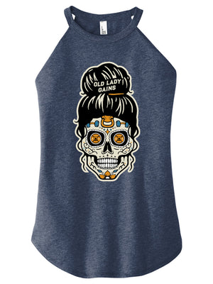Sugar Skull Halter Tank